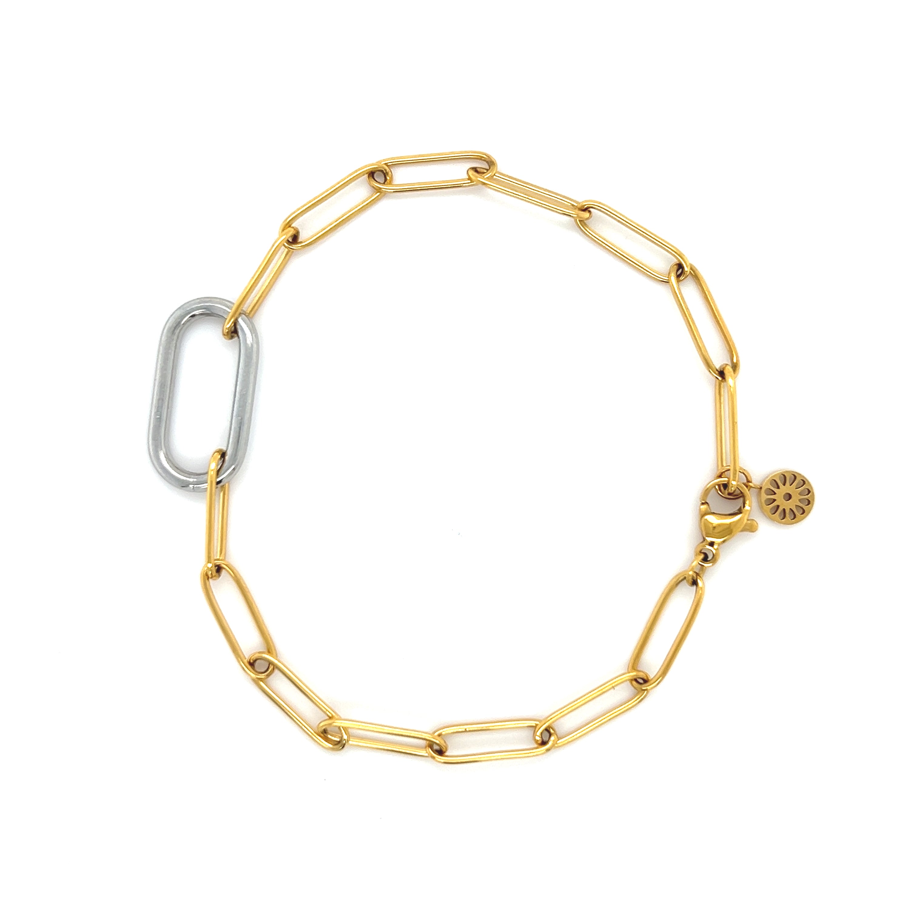 Two Tone Paperclip Bracelet