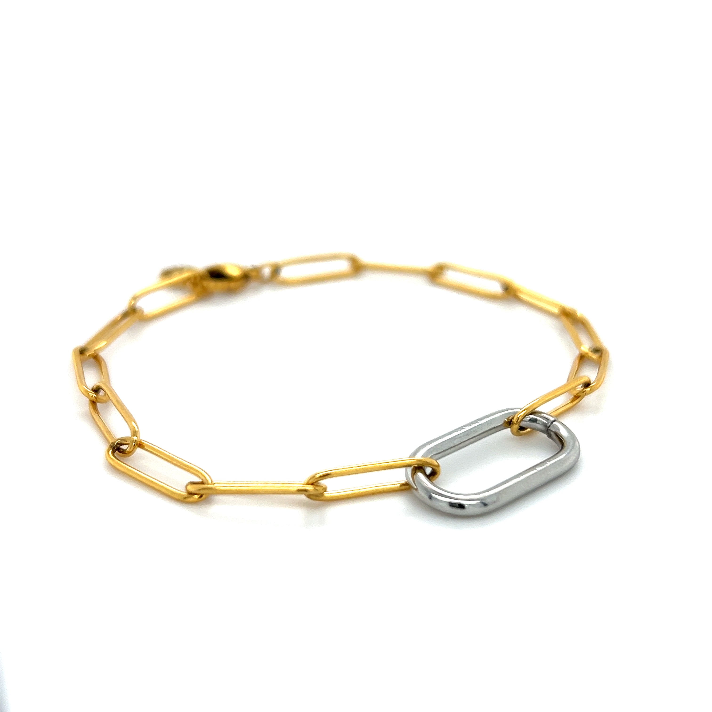 Two Tone Paperclip Bracelet