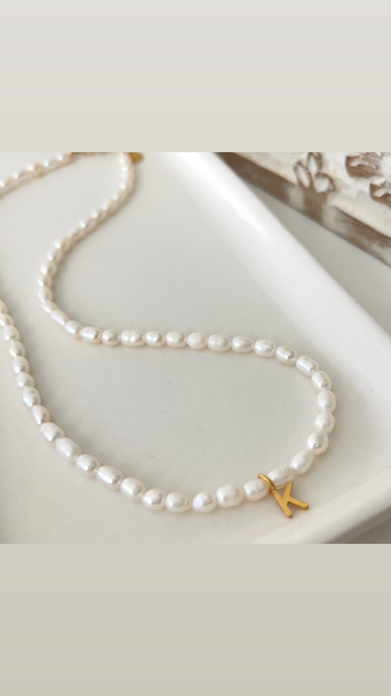 Initial Pearl Necklace