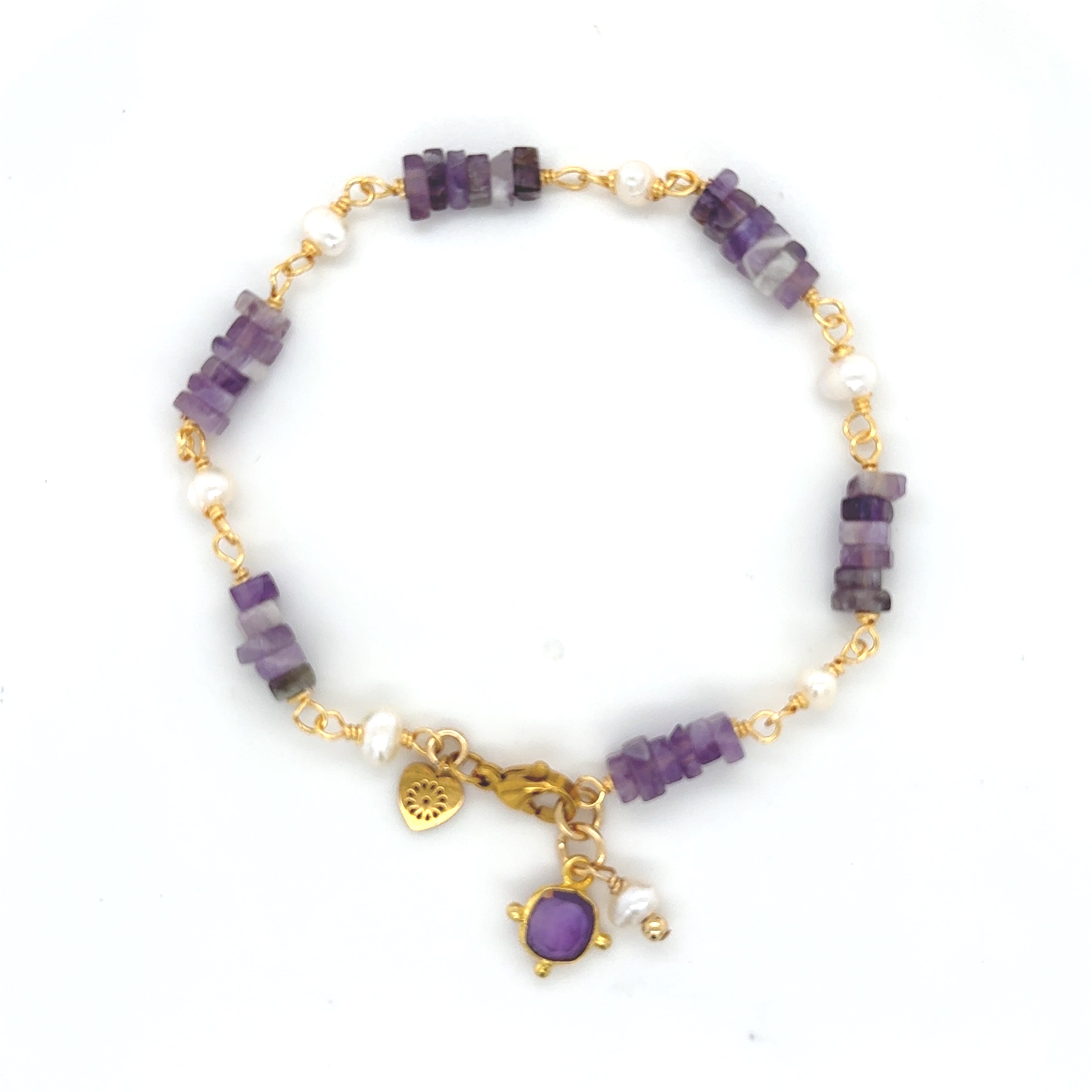 Amethyst + Pearls Bracelet