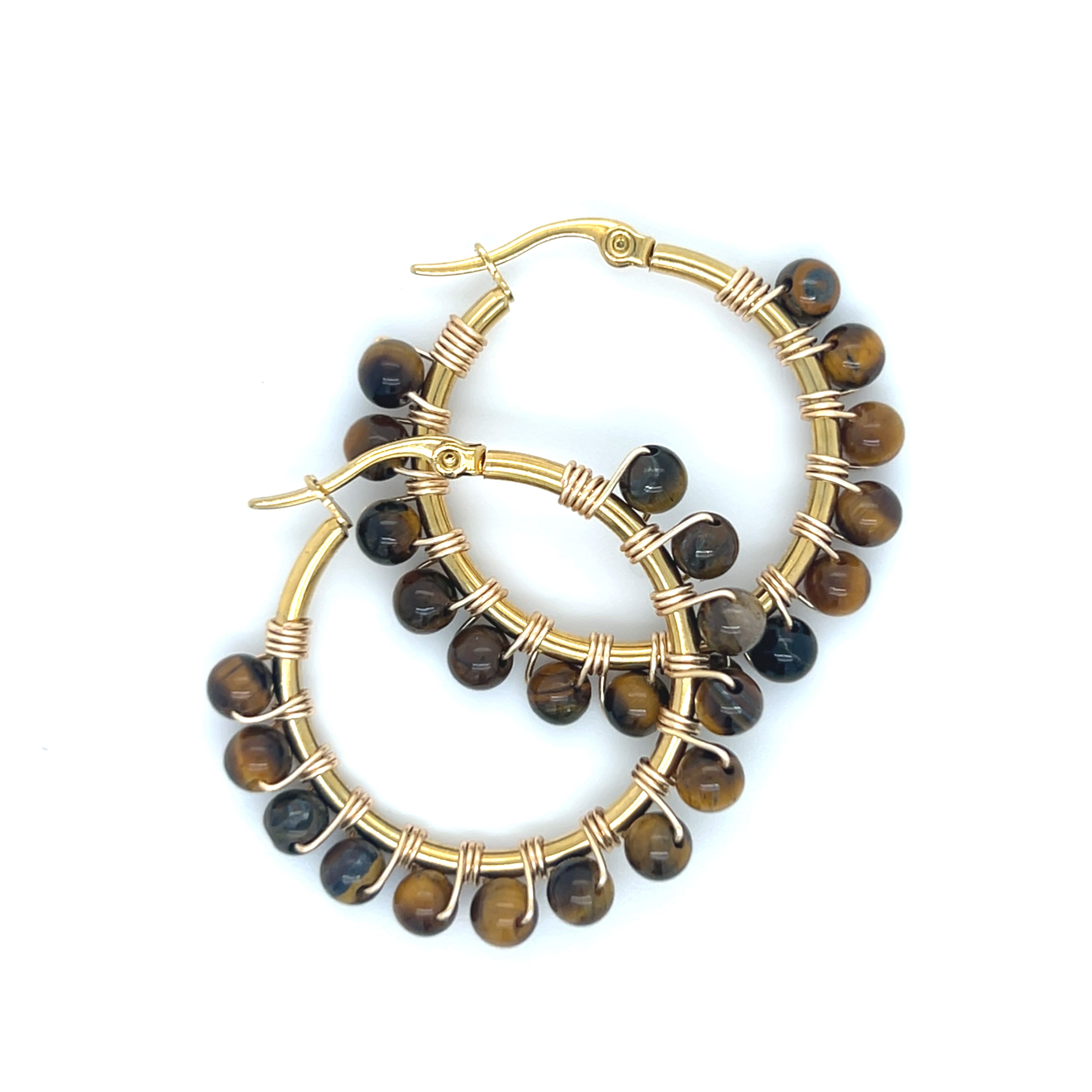 Large Hoop Tiger Eye