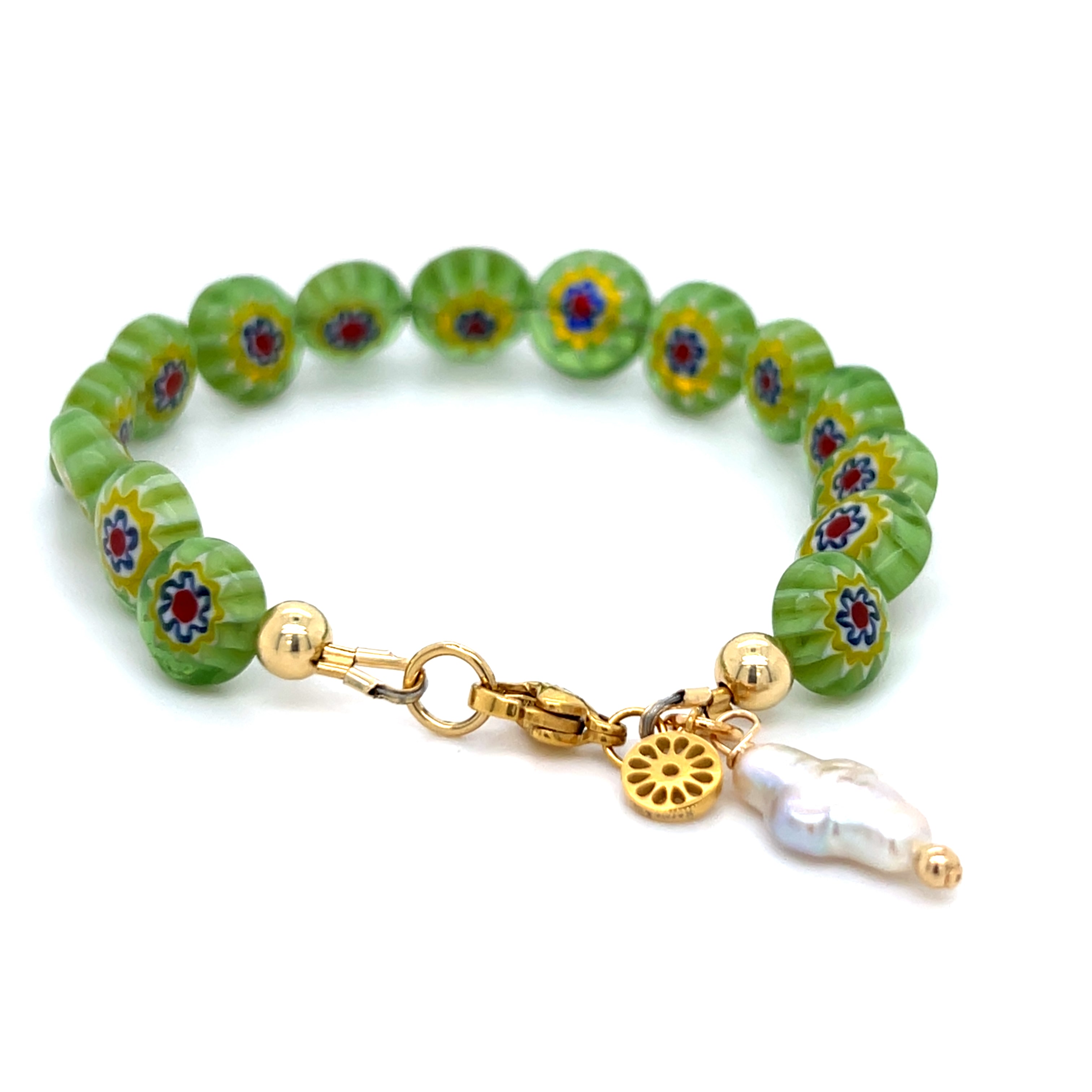 Millefiori Cross Bracelet