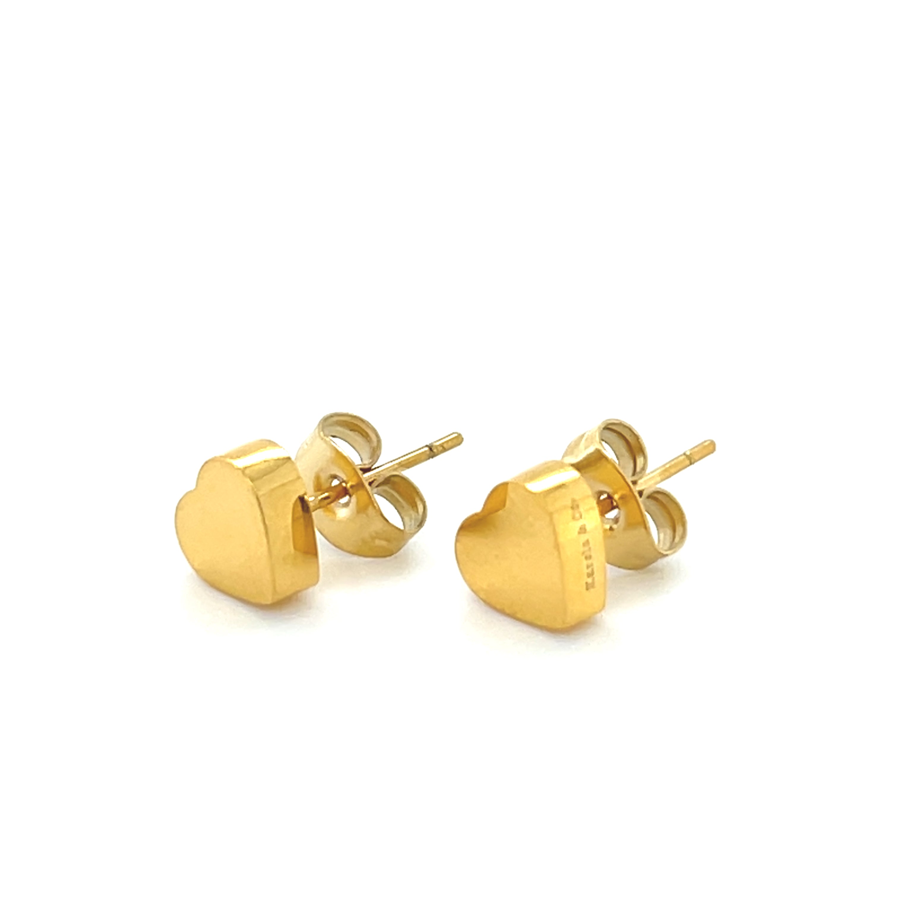 Mini Golden Heart Studs