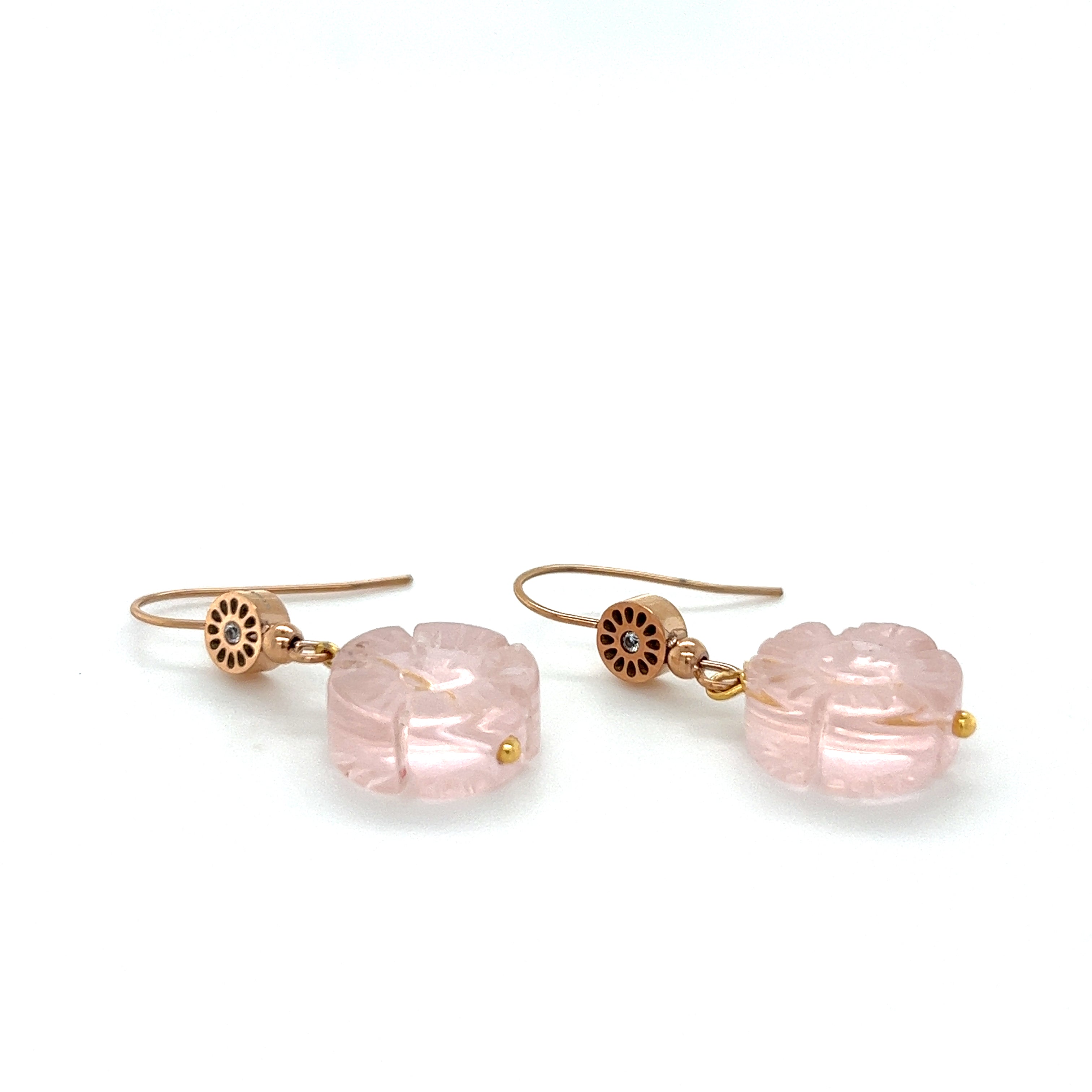 Rose Gold Flower Earrings