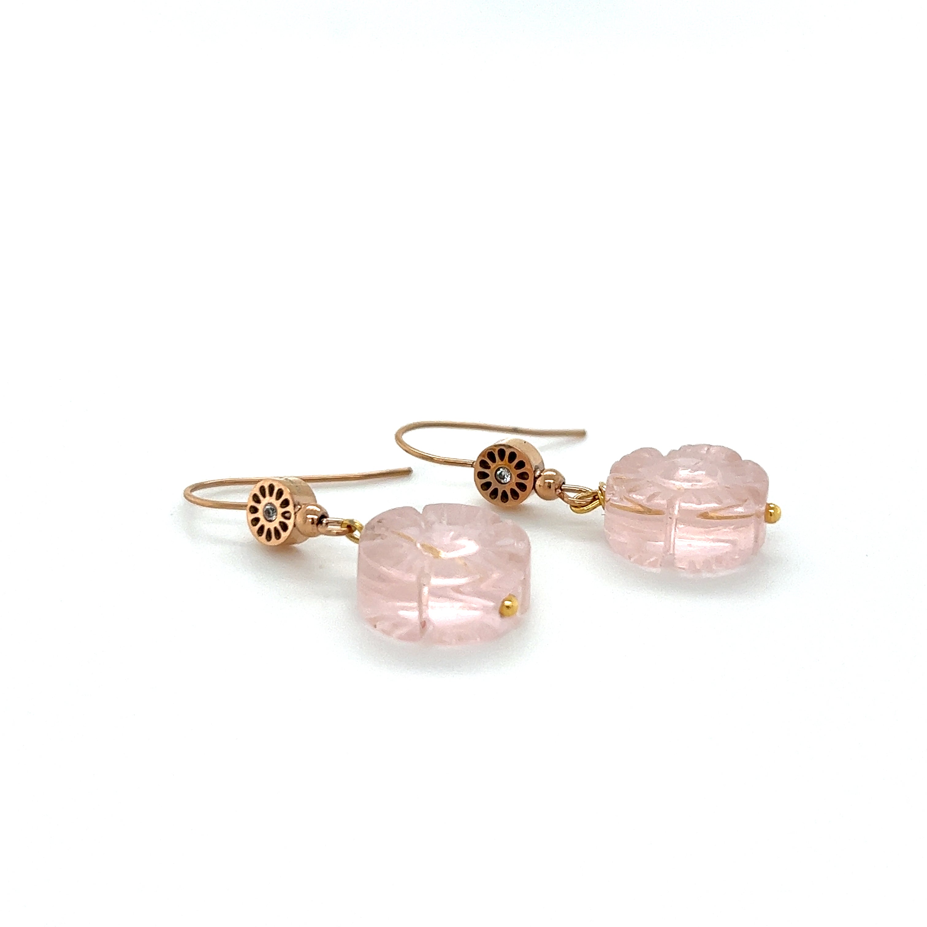 Rose Gold Flower Earrings