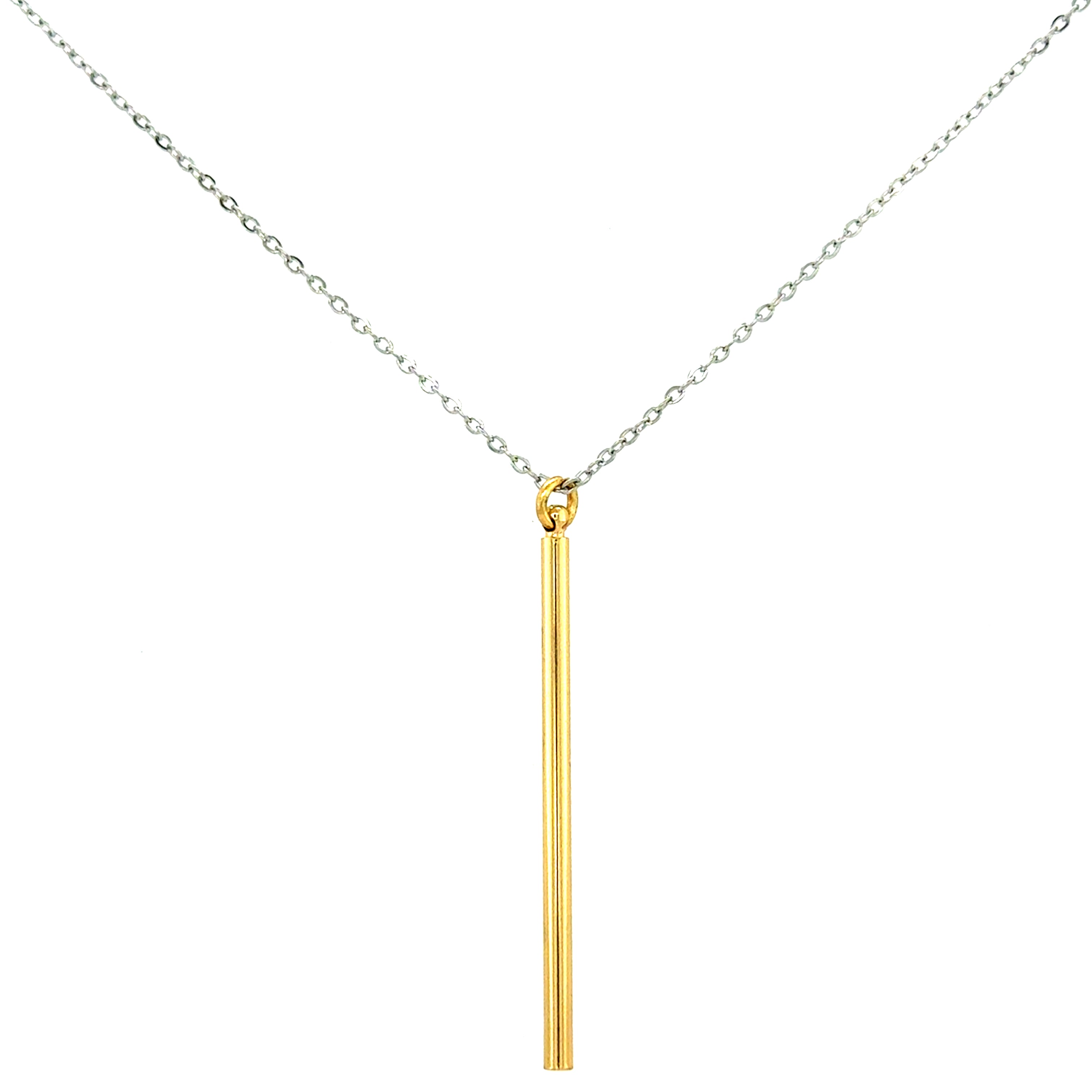 Two Tone Cilinder Necklace